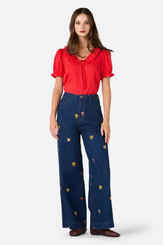 Honey Embroidered Jean sold by Princess Highway