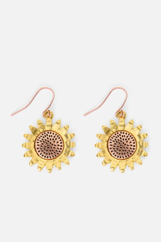 Sunflower Earrings made by Princess Highway