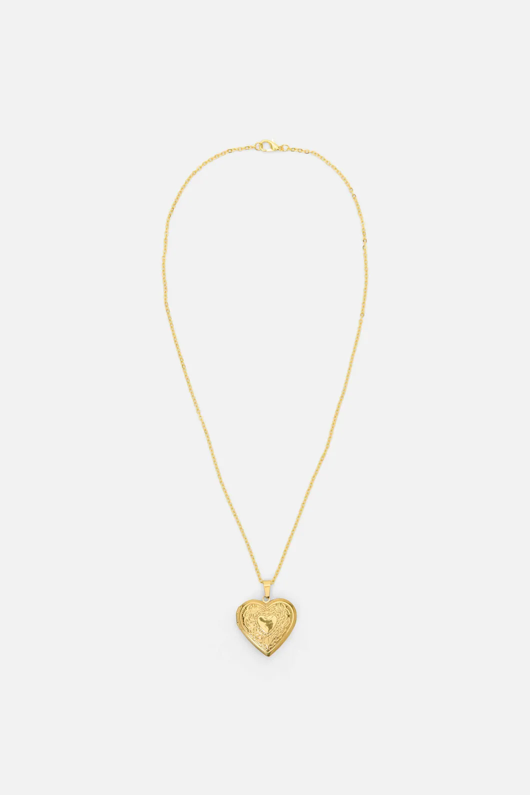Gold Heart Locket Necklace sold by Princess Highway