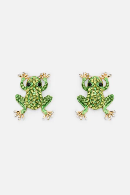 Sparkle Tree Frog Earrings made by Princess Highway