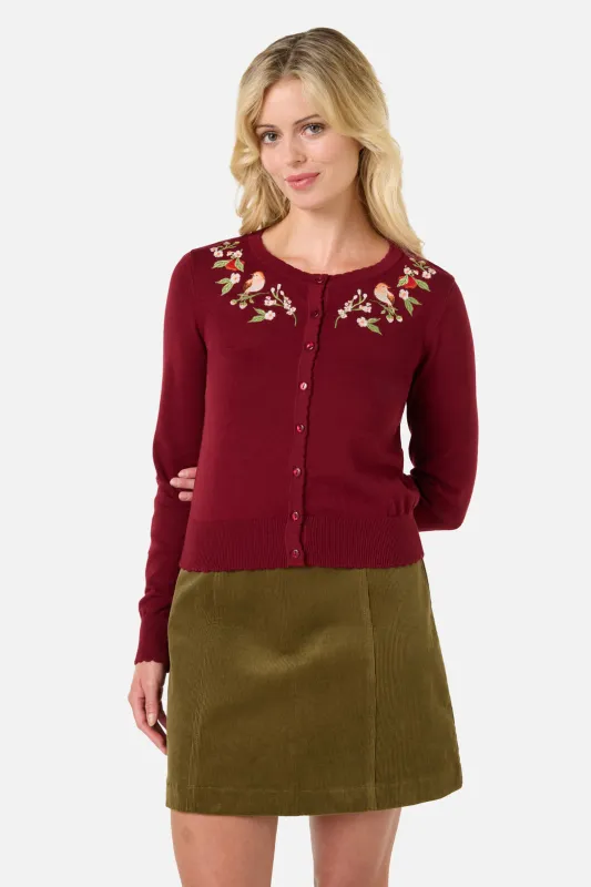 Apple & Robin Emb Cardigan made by Princess Highway