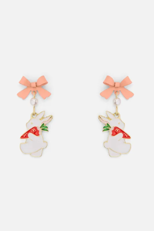 Rabbit Bow Earrings made by Princess Highway