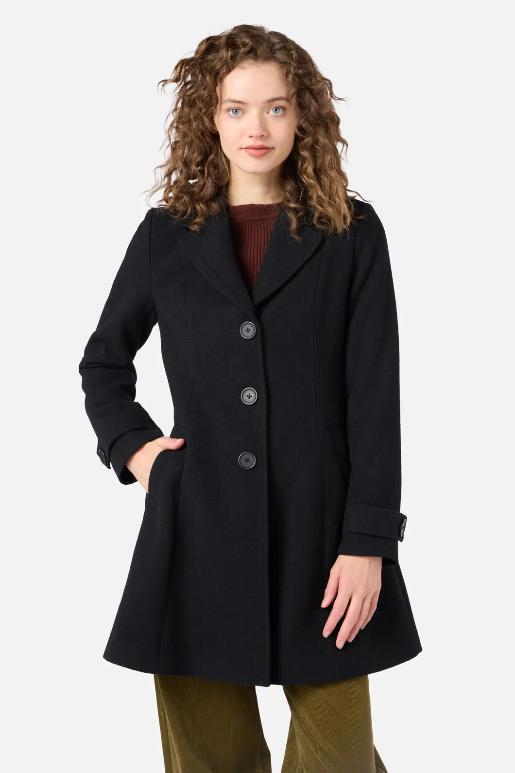 Mabel A-Line Wool Blend Coat sold by Princess Highway
