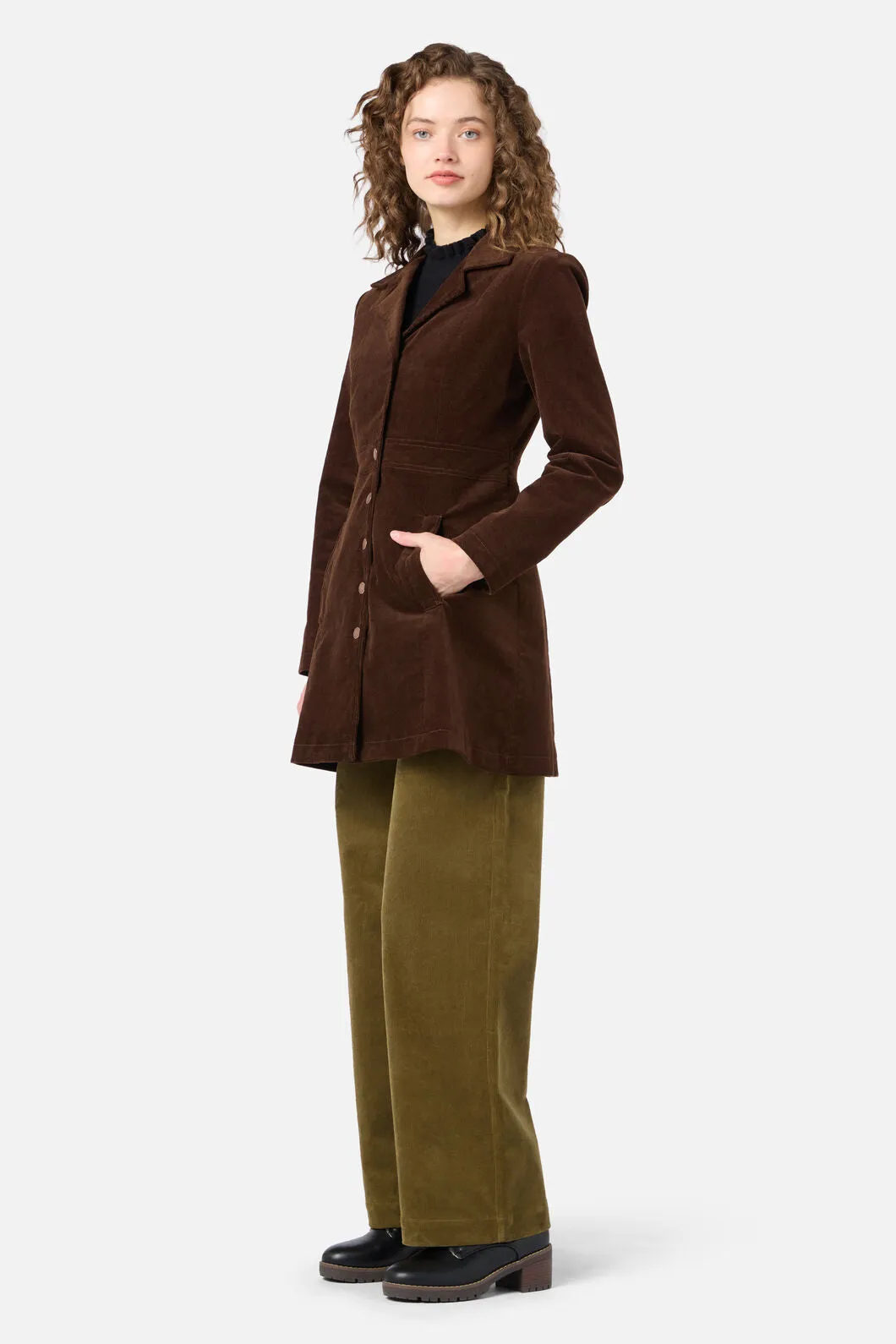 Hazel A-Line Long Cord Jacket sold by Princess Highway product image thumbnail 4