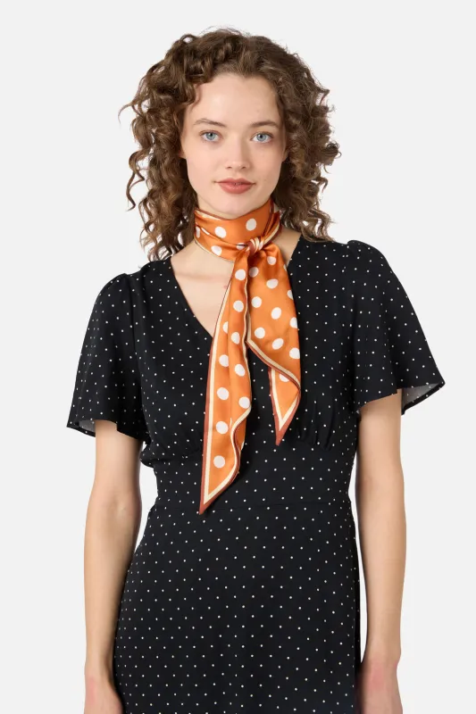 Narrow Spot Satin Scarf made by Princess Highway