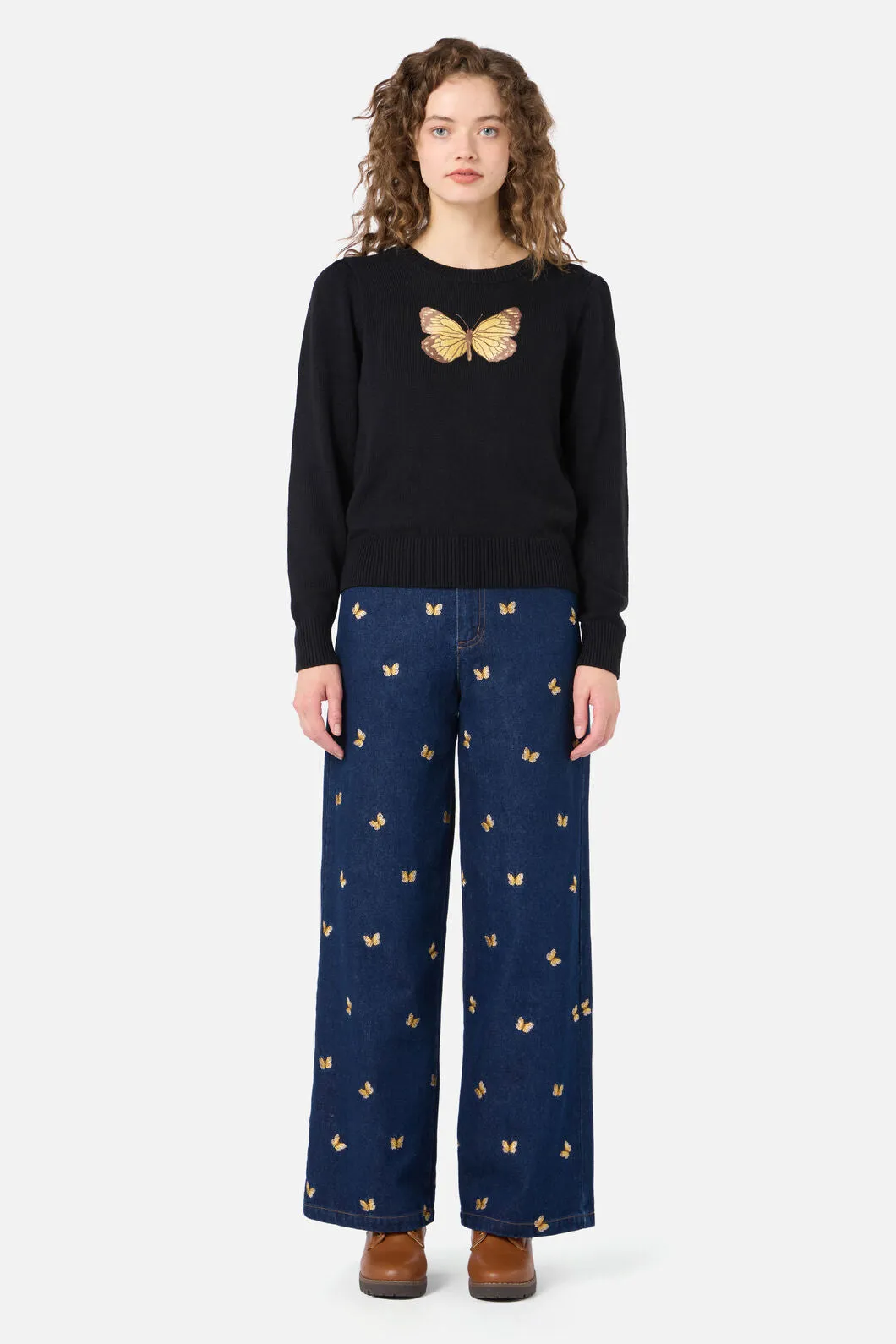Butterfly Embroidered Jumper sold by Princess Highway