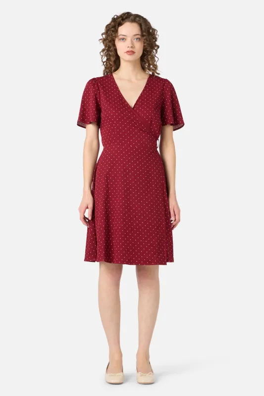 Dolly Spot Wrap Dress made by Princess Highway