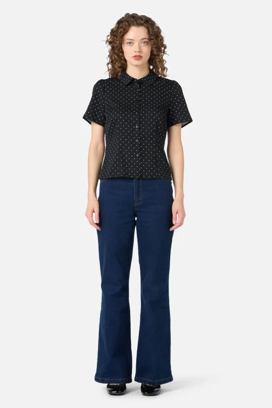 Dolly Spot Short Sleeve Blouse made by Princess Highway