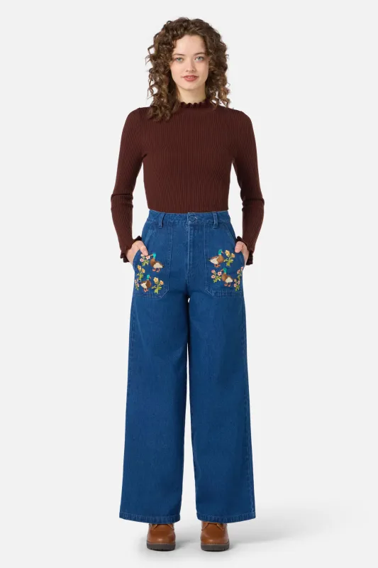 Sweet Ducks Emb Denim Jean made by Princess Highway