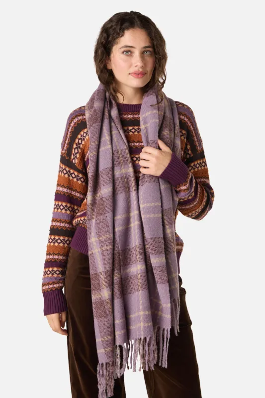 Lilac Check Scarf made by Princess Highway