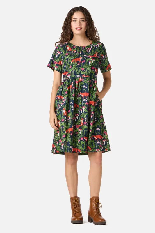 Fancy Foxes Smock Dress made by Princess Highway