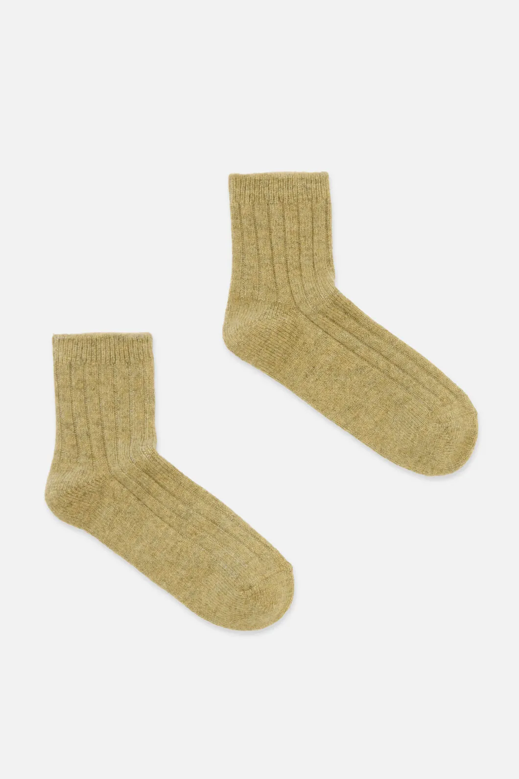 Olive Warm Wool Rib Socks sold by Princess Highway