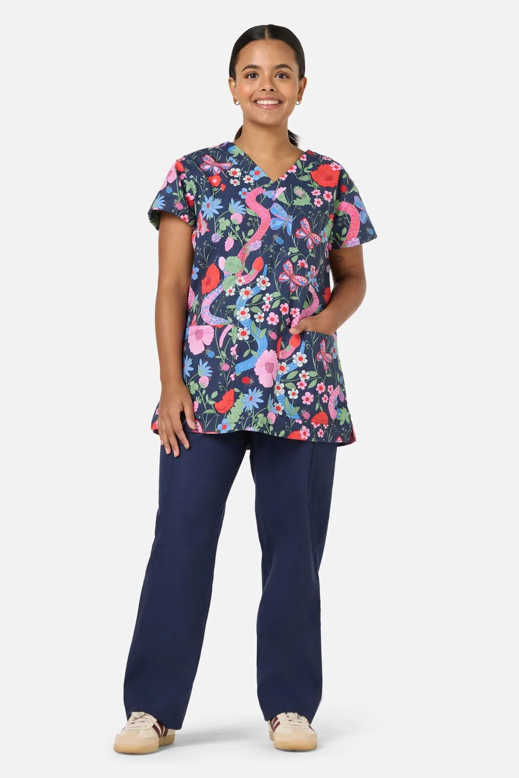 Snakes & Flora Top & Pant Scrubs sold by Princess Highway