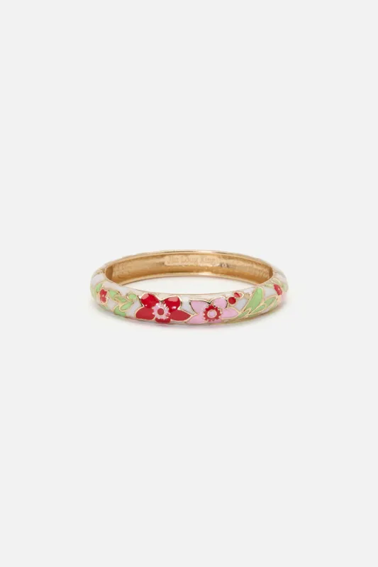 Cream Floral Bangle made by Princess Highway