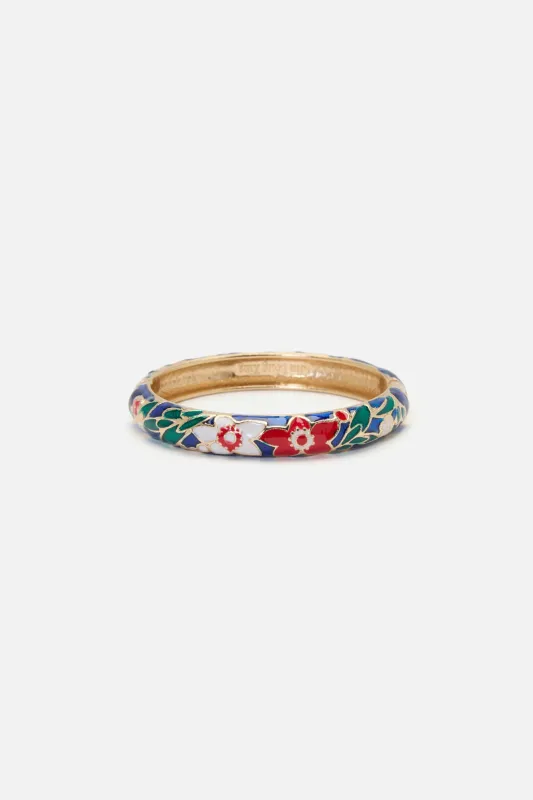 Blue Floral Bangle made by Princess Highway