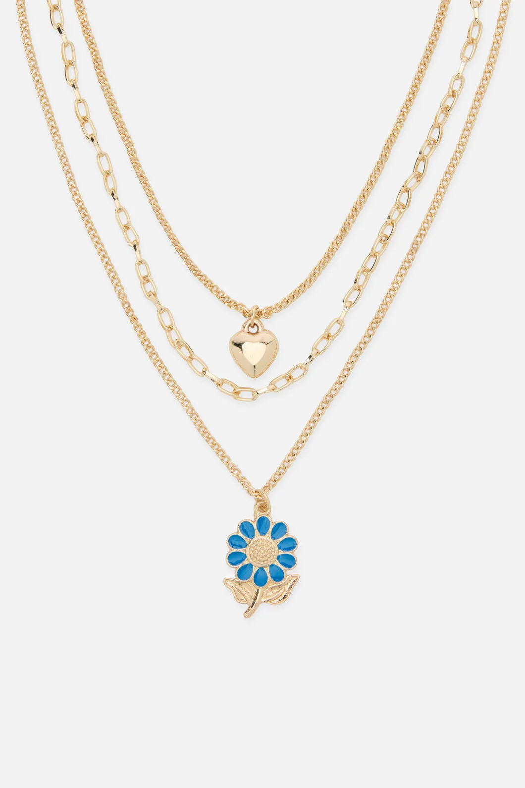 Heart Daisy Necklace Set sold by Princess Highway product image thumbnail 2