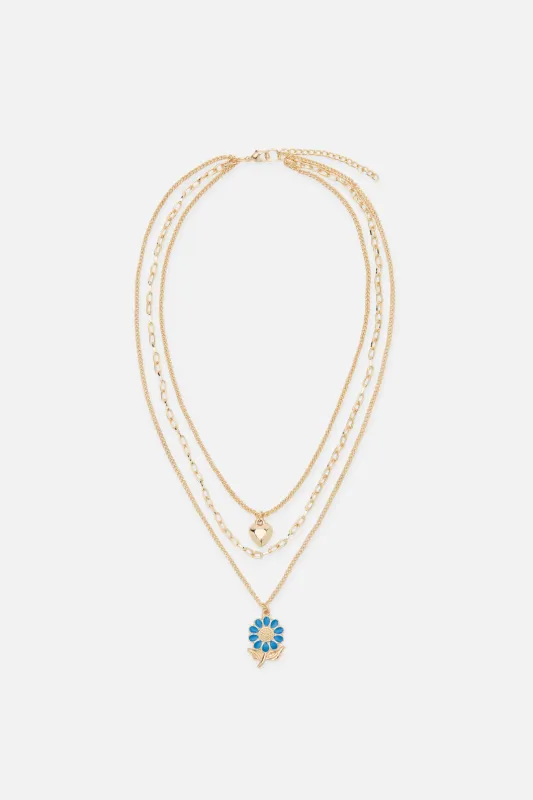 Heart Daisy Necklace Set made by Princess Highway