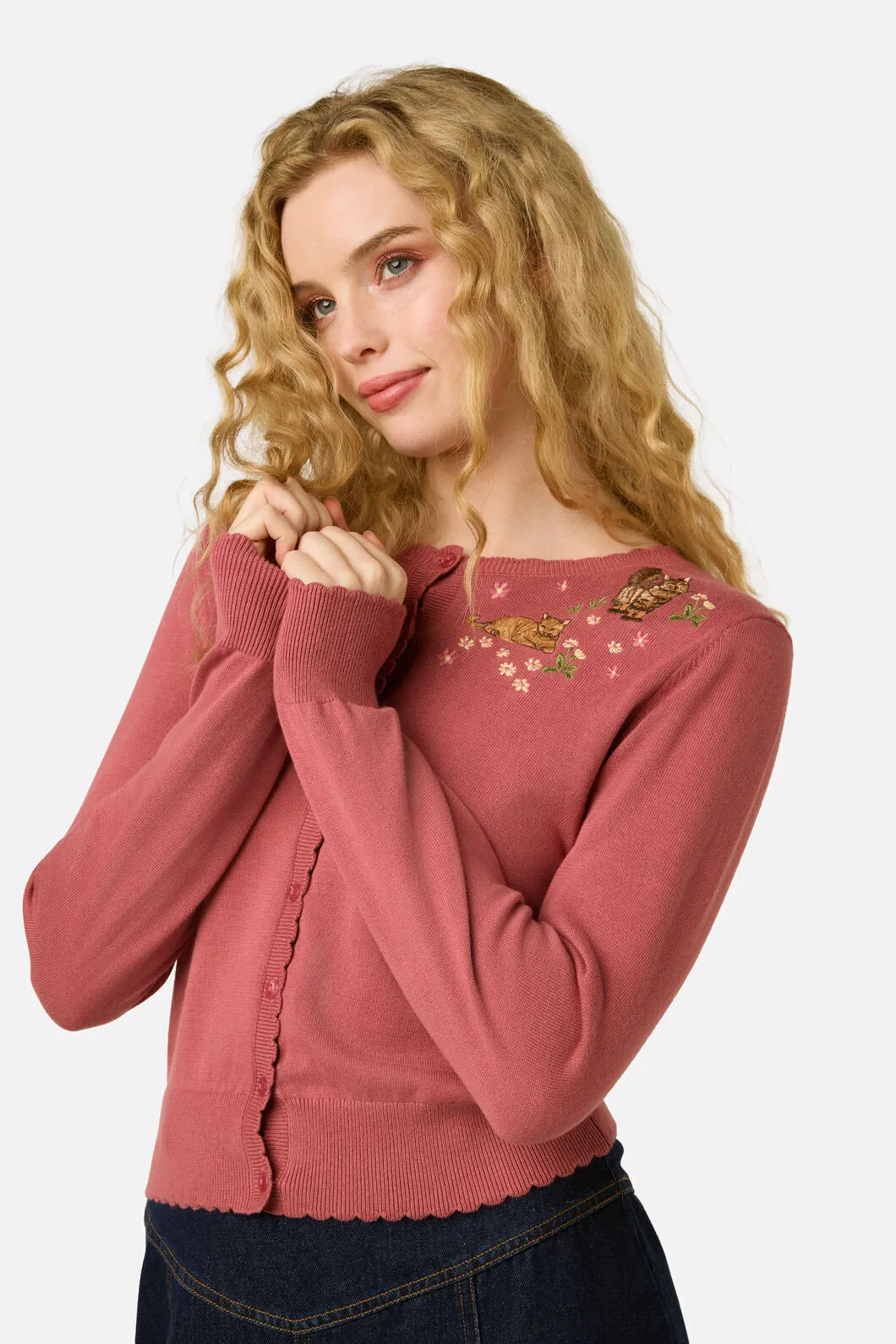 Cats Embroidered Cardigan sold by Princess Highway product image thumbnail 4