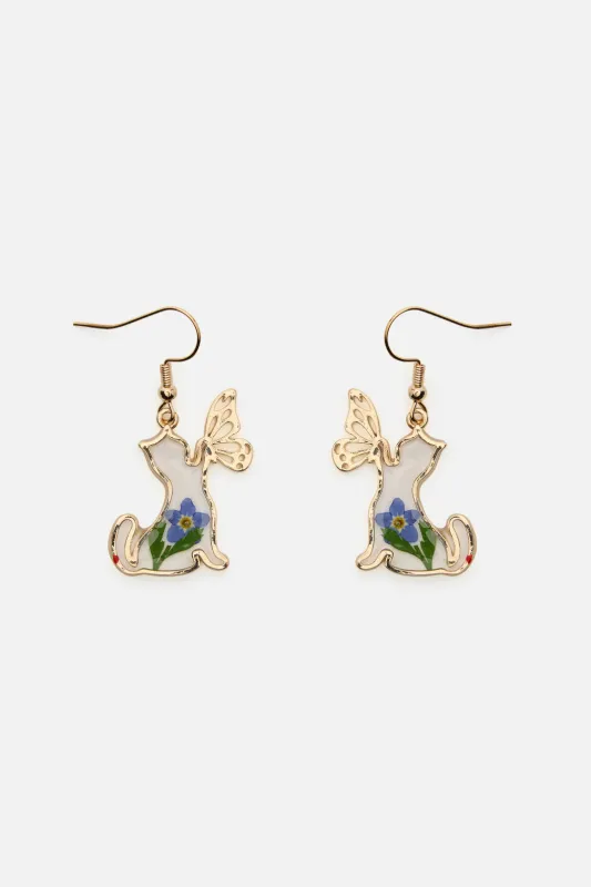 Butterfly Cat Earrings made by Princess Highway