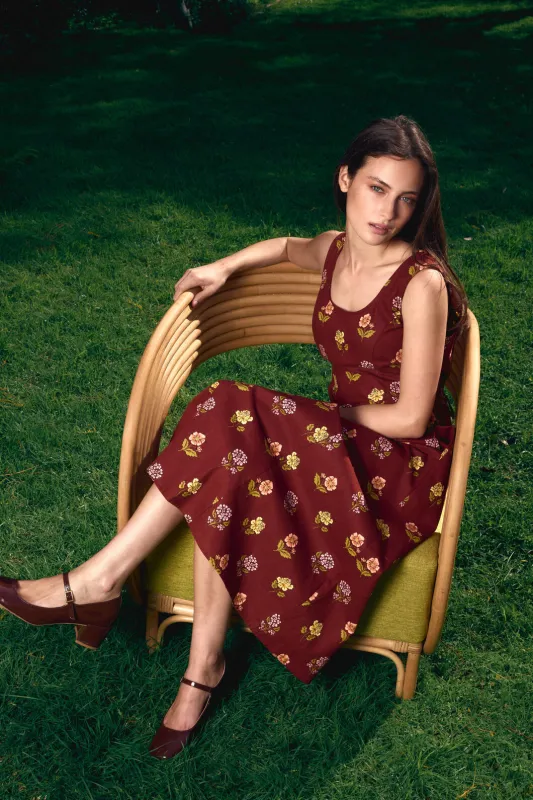 Meika 90S Flower Midi Dress made by Princess Highway