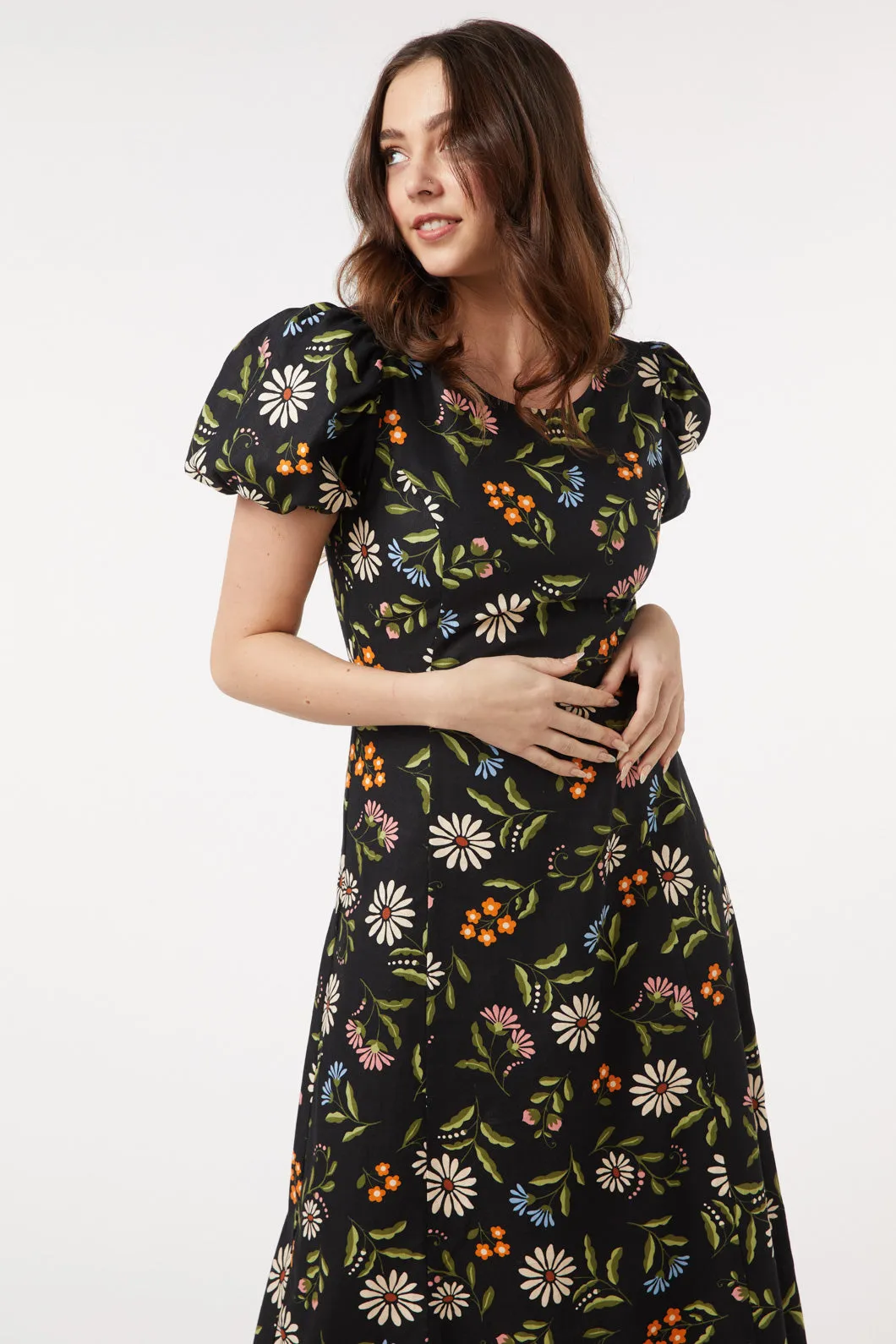 Julia Floral Midi Dress sold by Princess Highway
