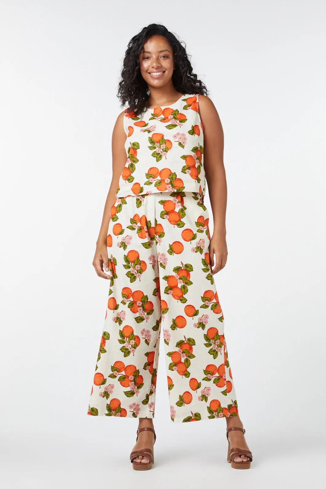 Orange Toile Sleevless Top sold by Princess Highway product image thumbnail 2