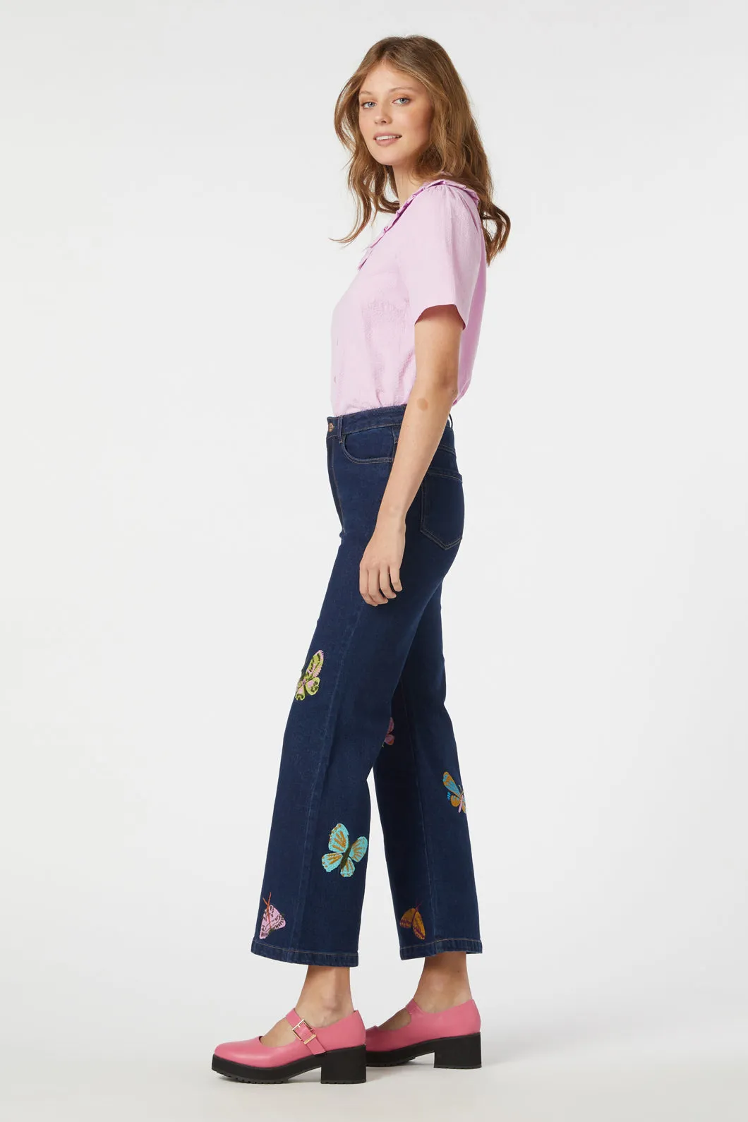 Moth Embroidered Jean sold by Princess Highway product image thumbnail 5