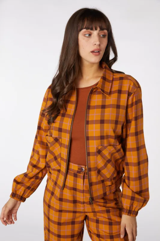 Claudia Check Bomber sold by Princess Highway