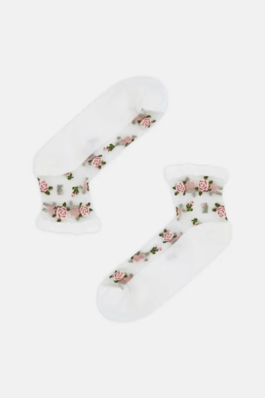 Sheer Roses Sock sold by Princess Highway