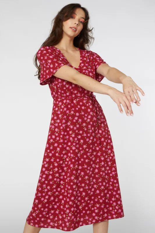 Danielle Ditsy Midi Dress sold by Princess Highway