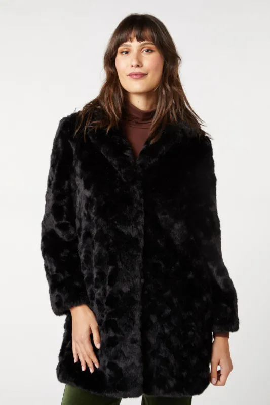 Hallie Faux Fur Coat sold by Princess Highway