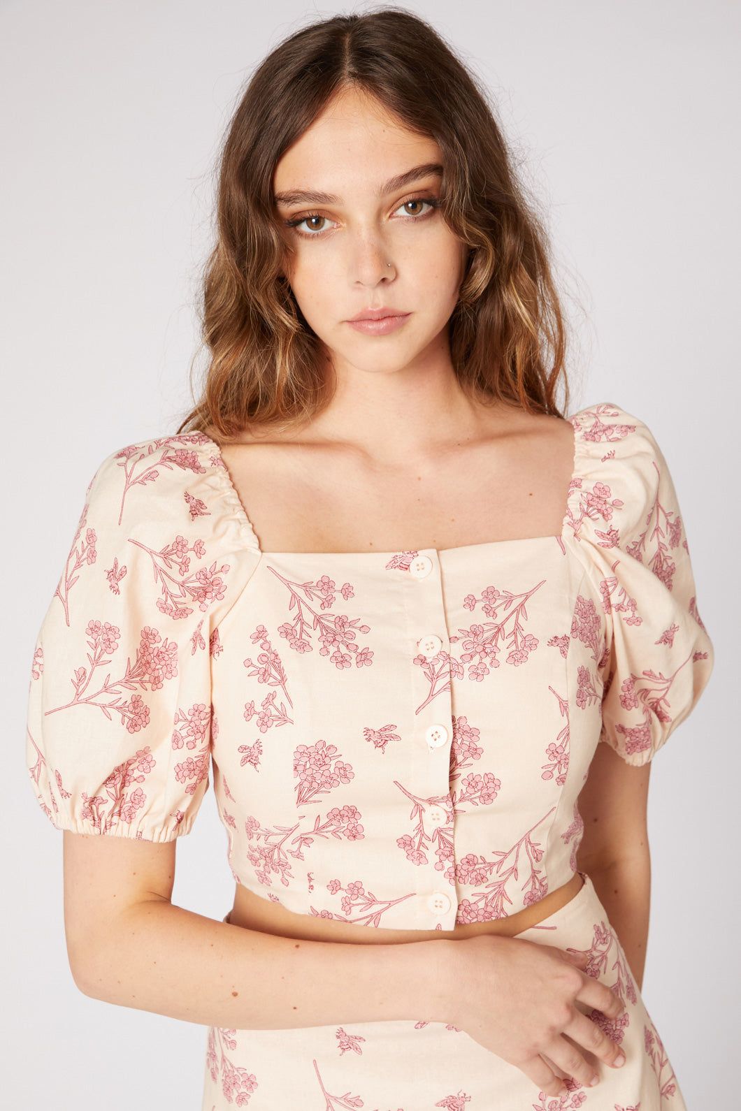 Bee Toile Crop Top sold by Princess Highway