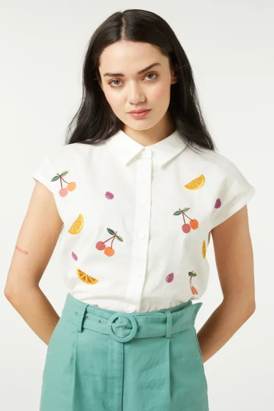 Fruit Salad Embroidered Blouse sold by Princess Highway