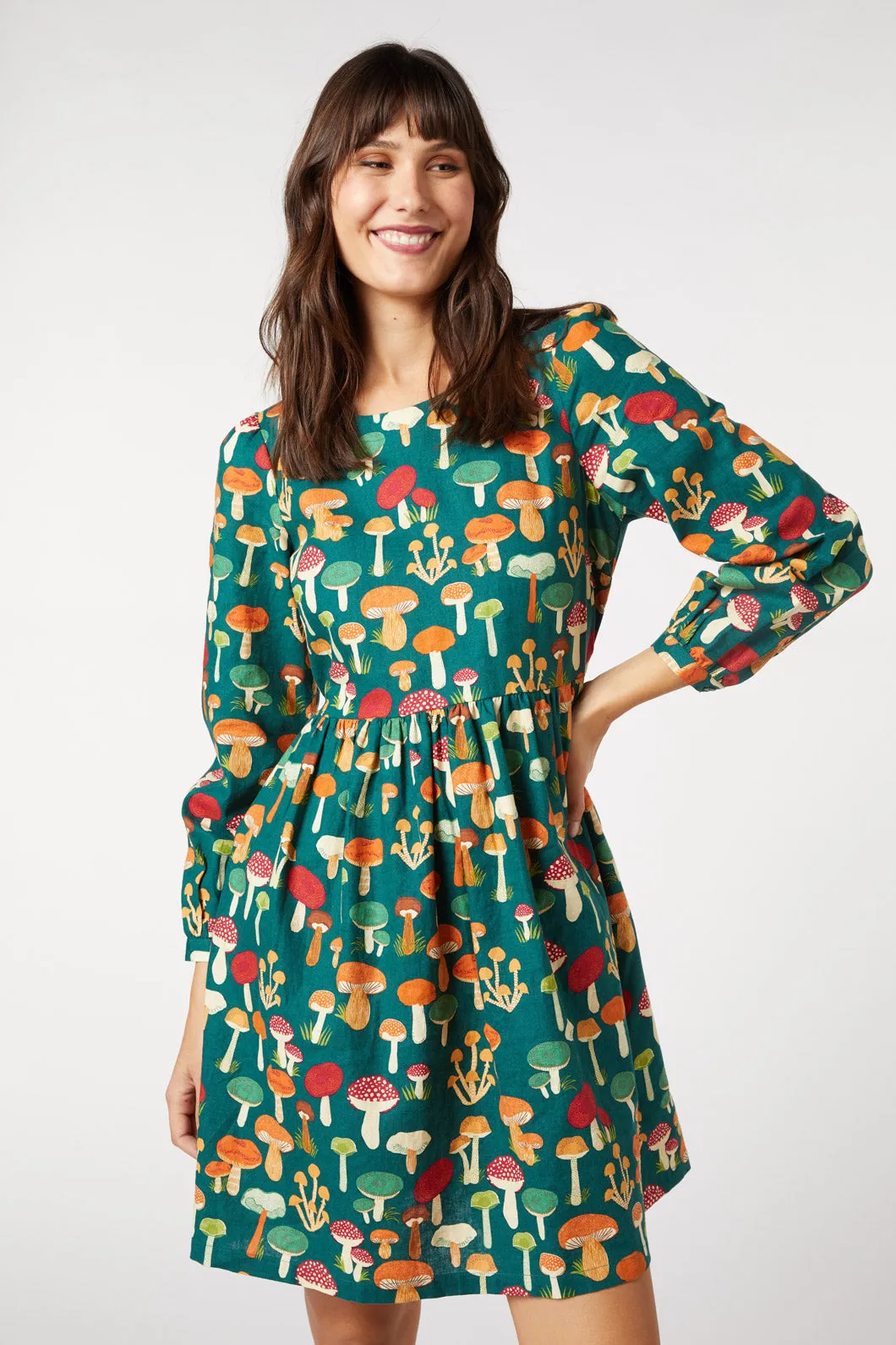 【マコ】Runoelma Puhveli / dress Marimekko Runoelma Puhveli Stripe Long Sleeve Organic Cotton