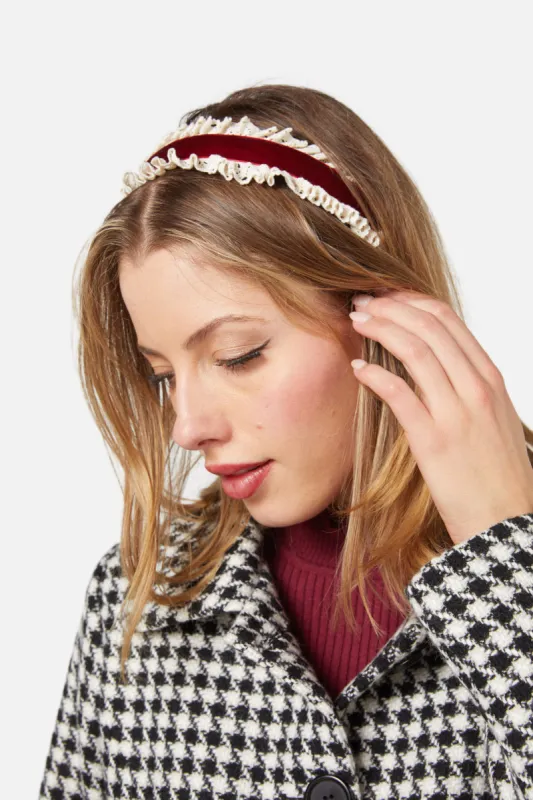 Velvet & Lace Bow Headband sold by Princess Highway