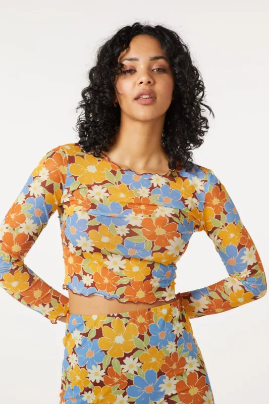 Edie Mesh Crop Top sold by Princess Highway