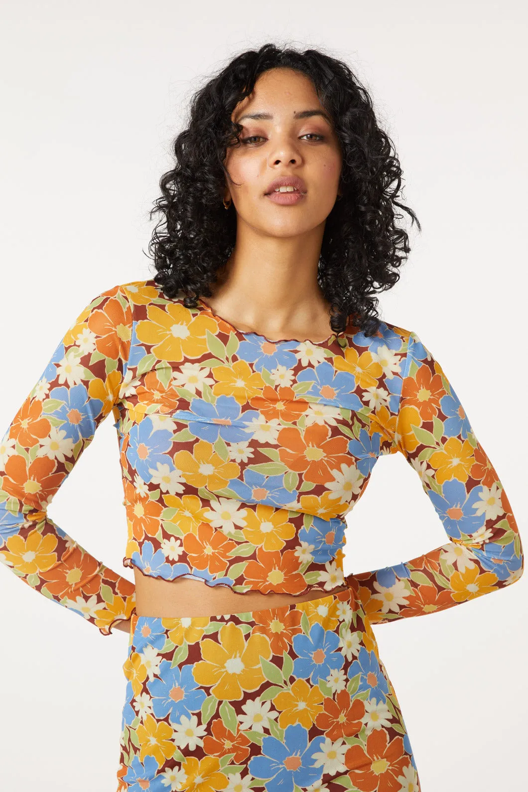 Edie Mesh Crop Top sold by Princess Highway