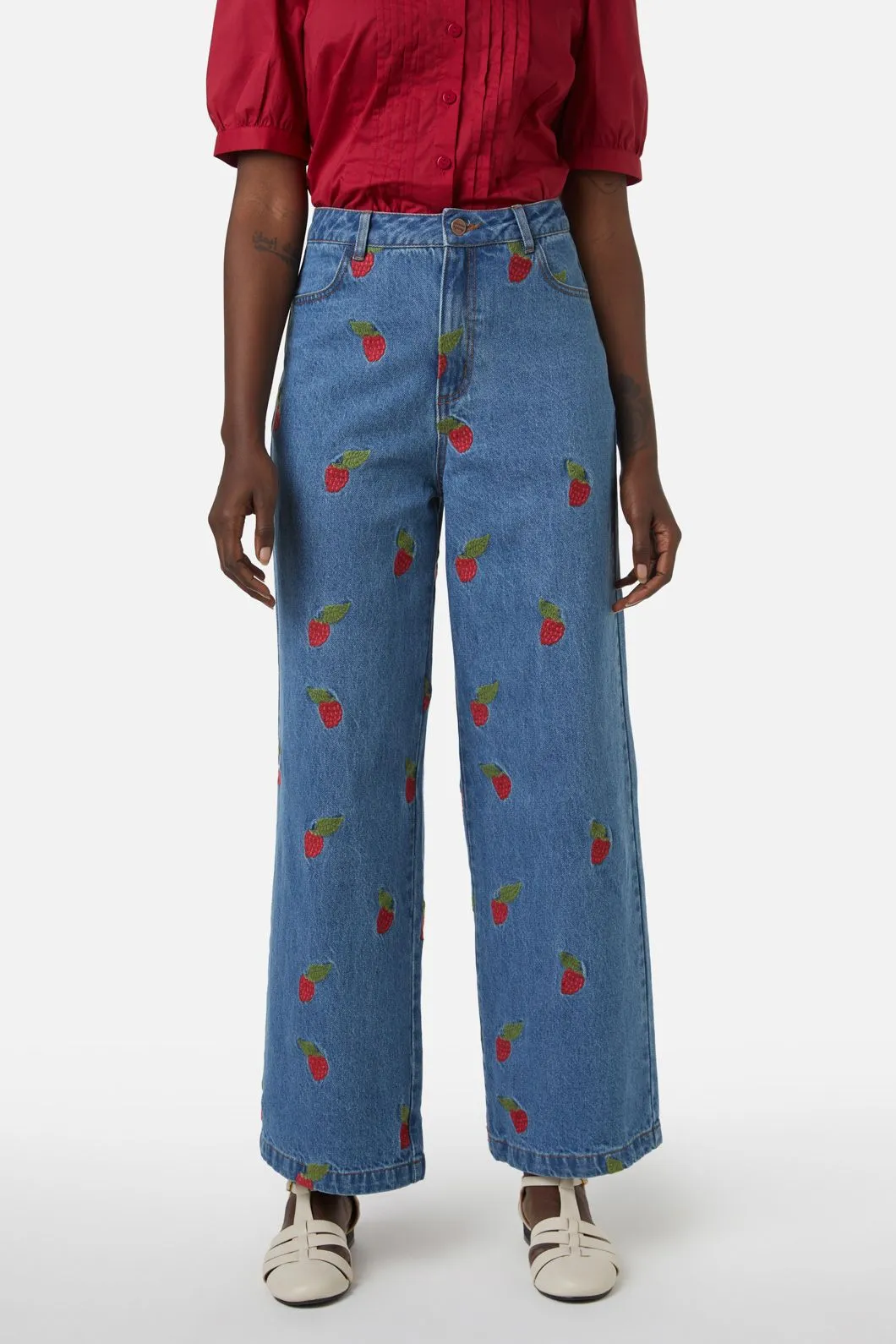 Berry Sweet Embroidered Jean sold by Princess Highway