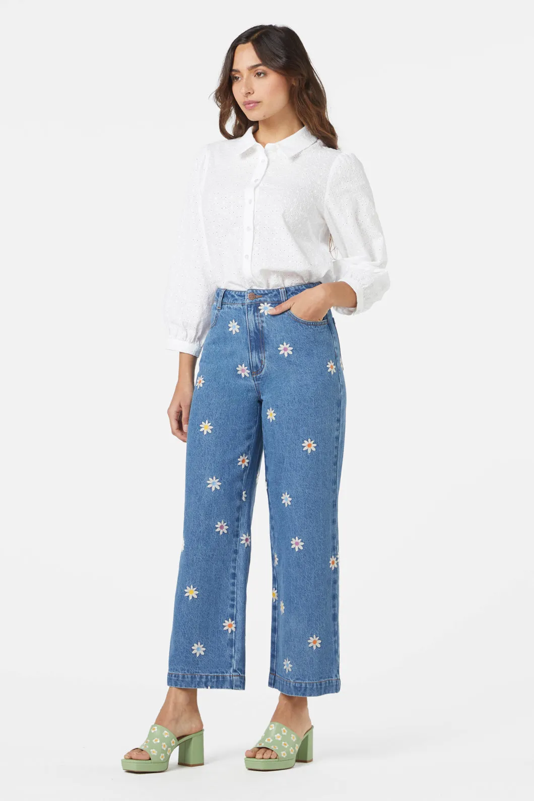 Margo Daisy Embroidered Jean sold by Princess Highway product image thumbnail 3