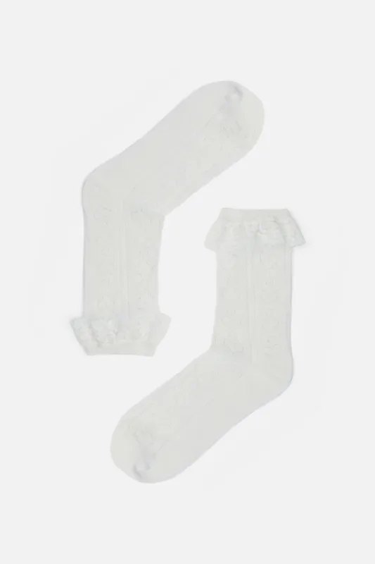 Heart Lace Ankle Socks sold by Princess Highway