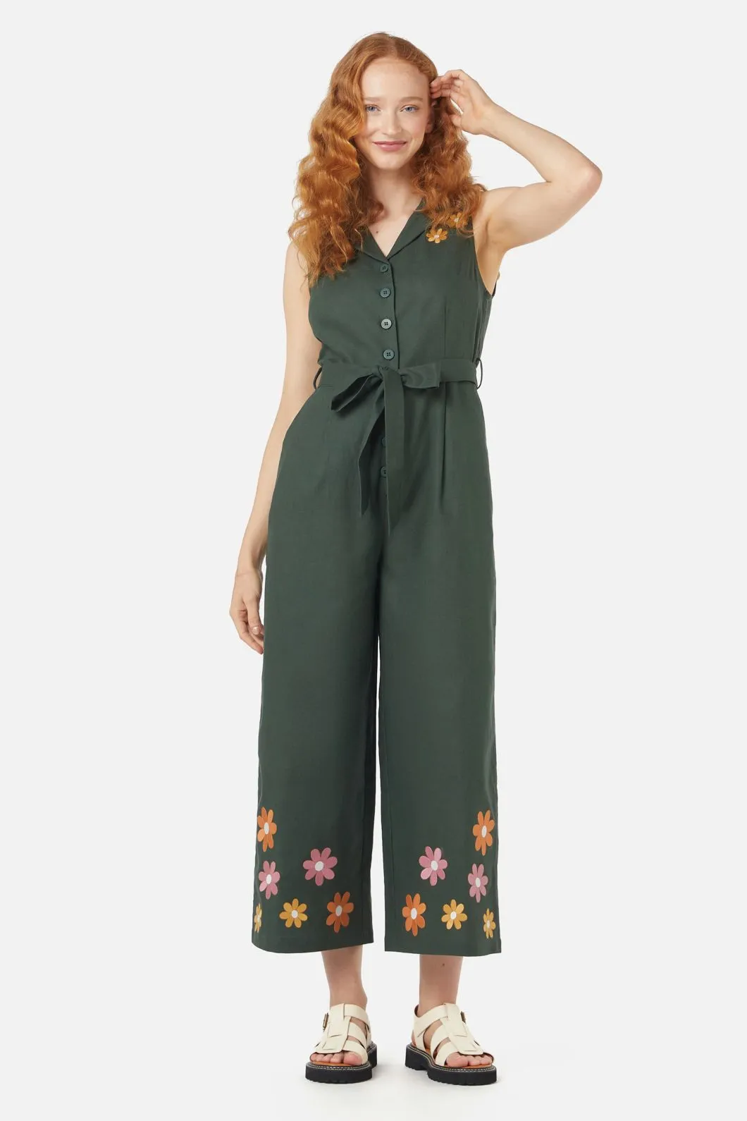 Sunny Retro Embroidered Jumpsuit sold by Princess Highway