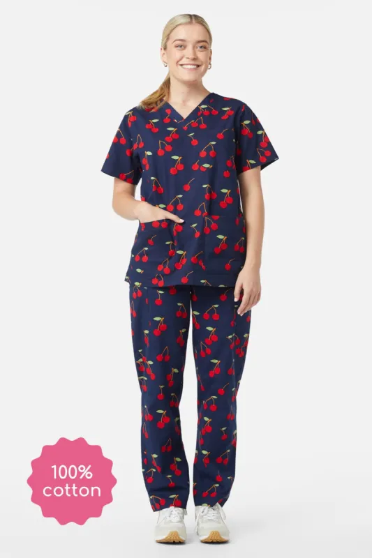 Sweet Cherry Scrub Set made by Princess Highway