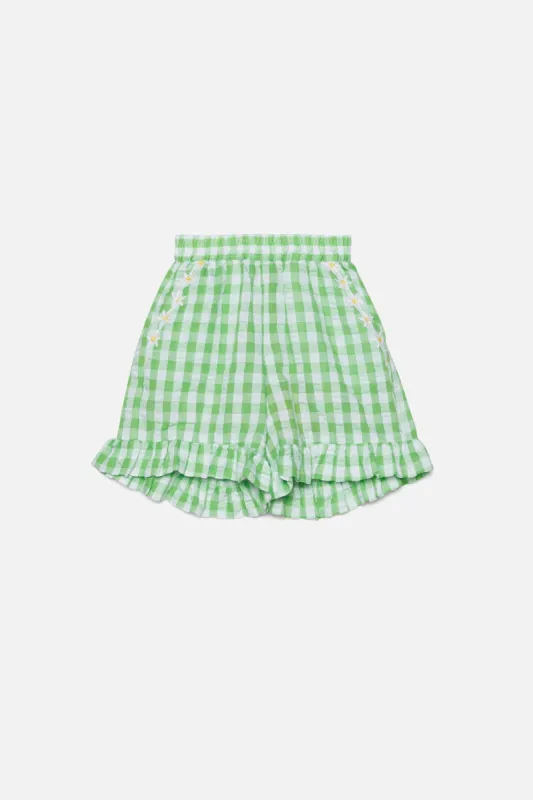 Daisy Gingham Kids Skort sold by Princess Highway