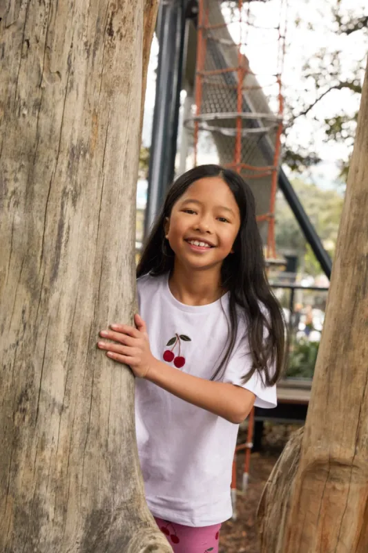 Cherry Kids Emb SS Tee sold by Princess Highway