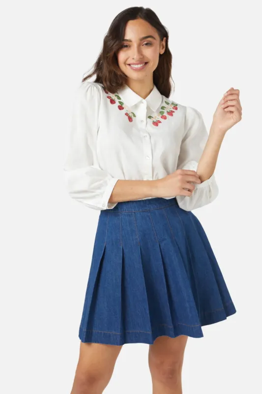 Strawberry Emb Blouse sold by Princess Highway