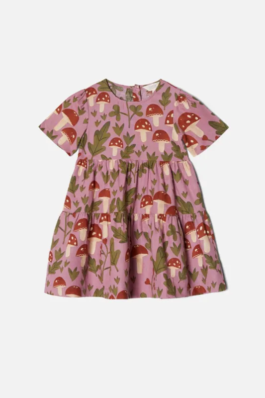 Mushroom Kids SS Tiered Dress sold by Princess Highway