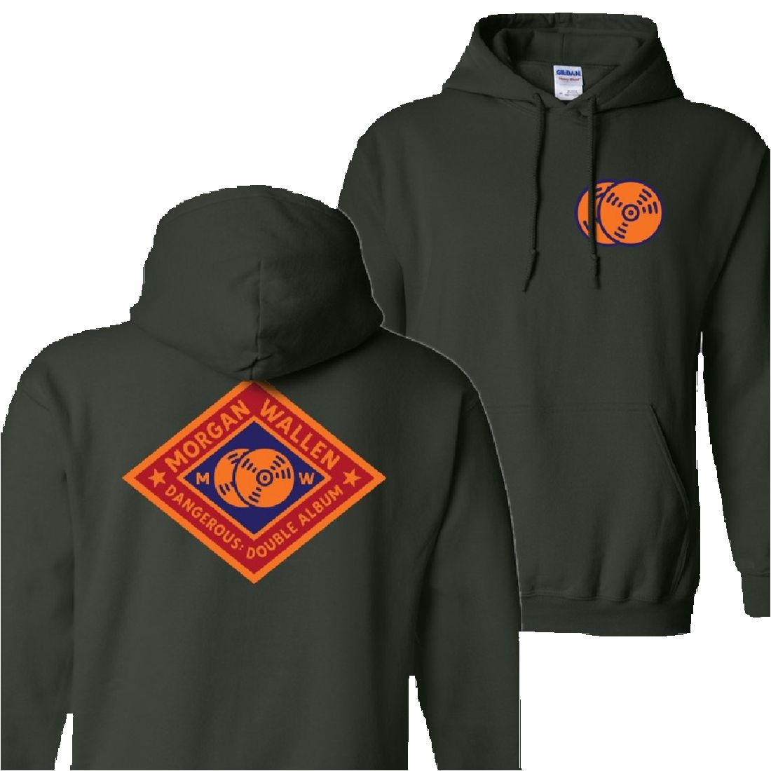 Dangerous: The Double Album Green Hoodie sold by Morgan Wallen
