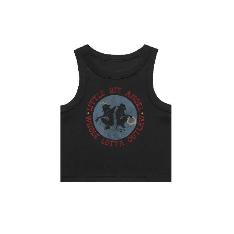 Whole Lotta Outlaw Black Tank Top made by Morgan Wallen