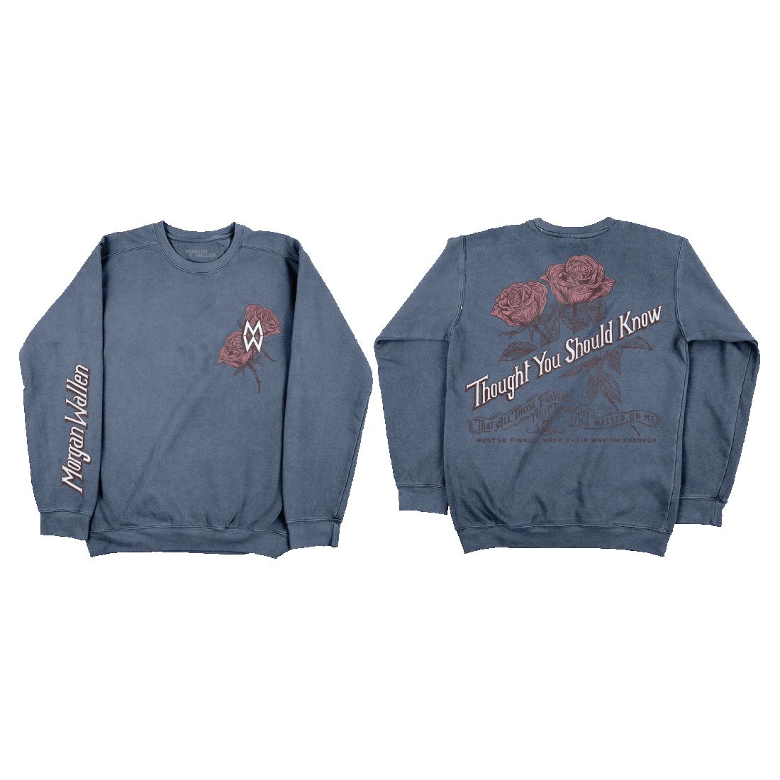 Thought You Should Know Navy Crewneck sold by Morgan Wallen product image thumbnail 3