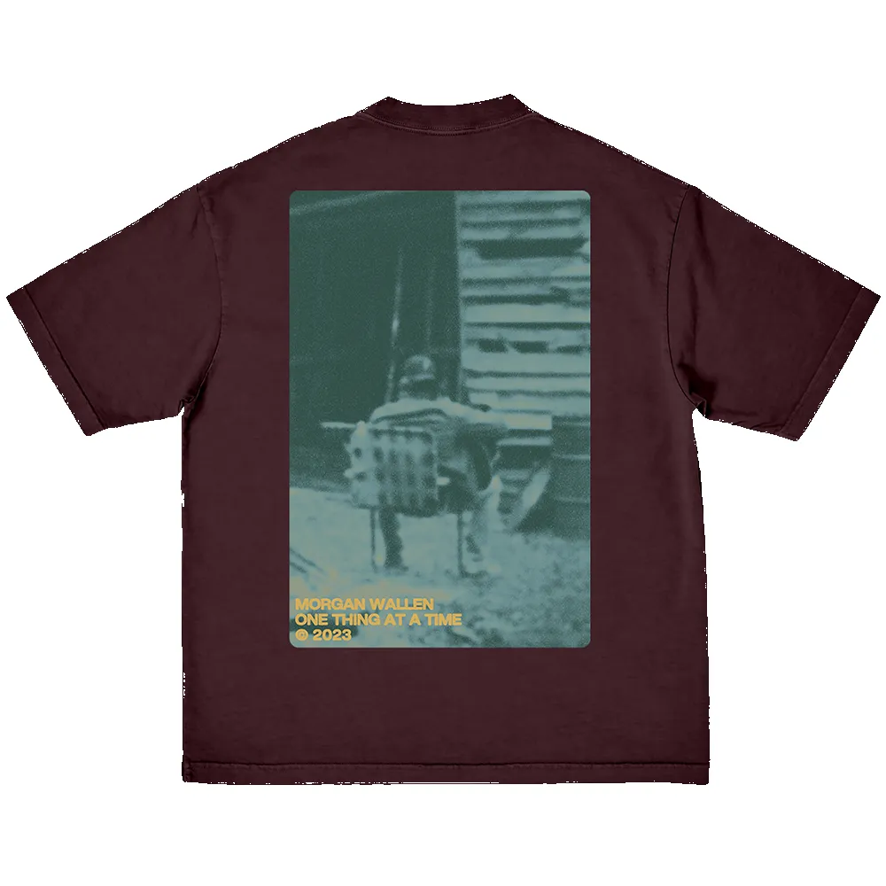 One Thing At A Time Burgundy T-Shirt sold by Morgan Wallen product image thumbnail 2